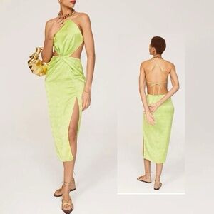 Ronny Kobo Collective Satin Cutout Dress NWT SZ8